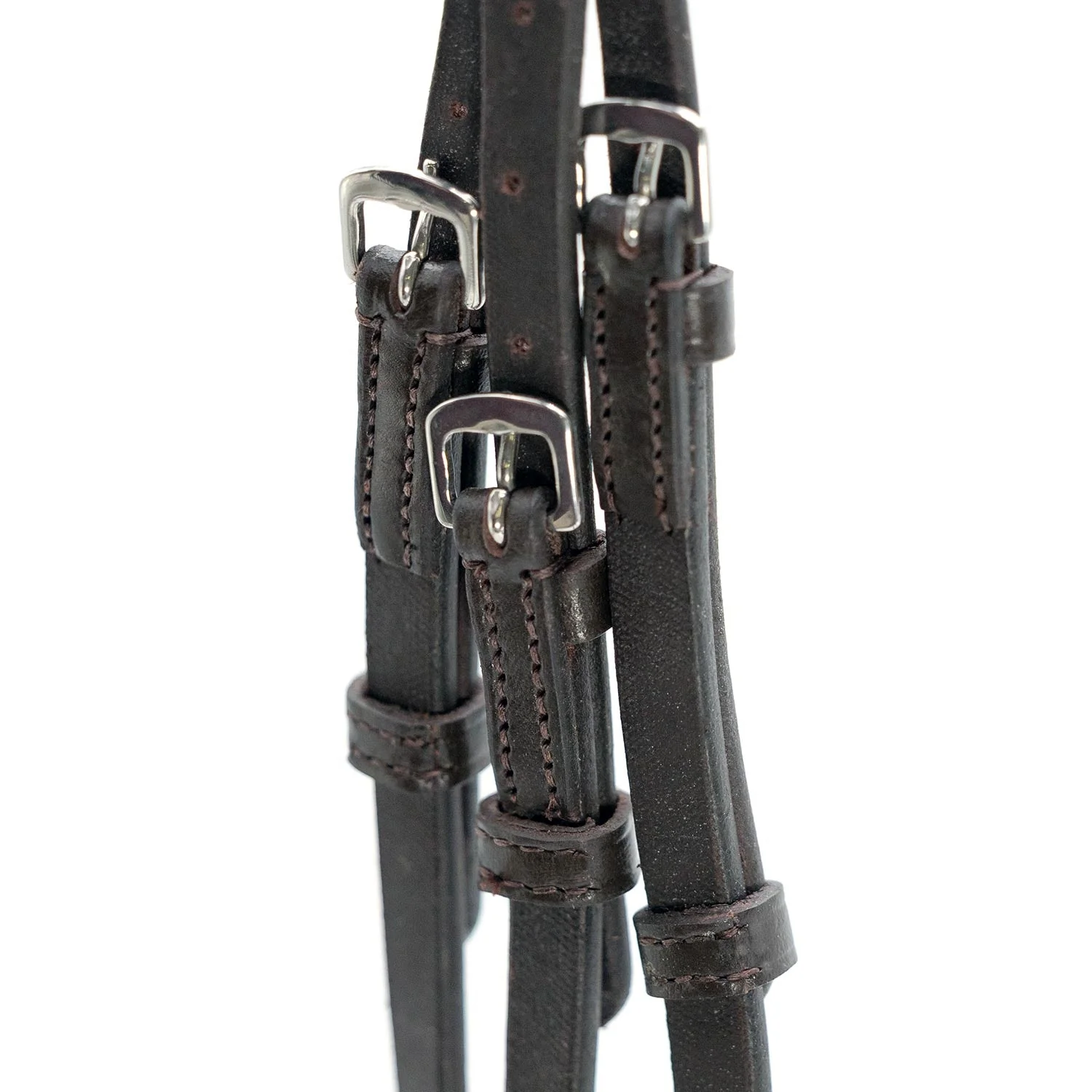 Jeffers Uniquely English "Blenheim" Leather Jumping Bridle with Reins for Horses - Image 4