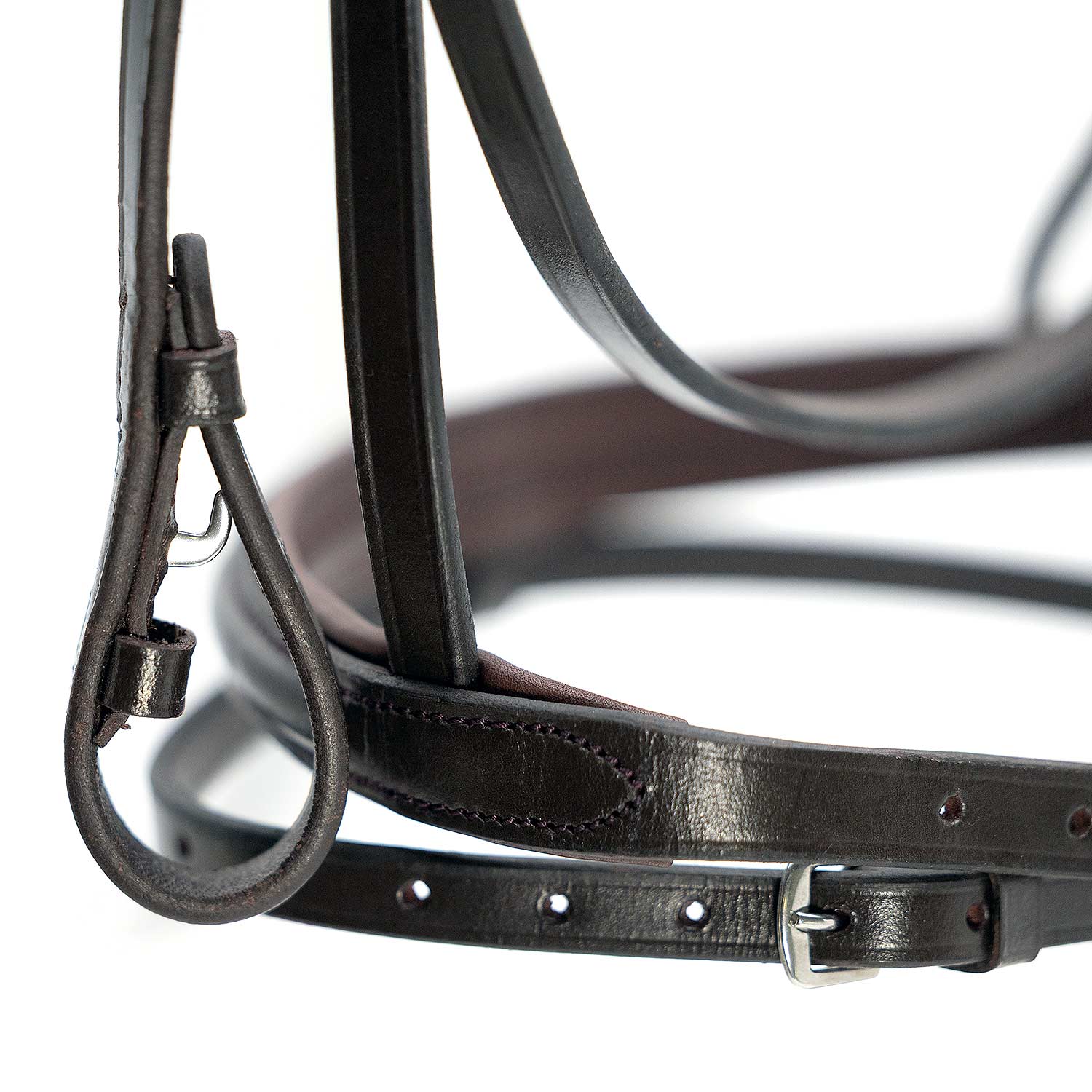 Jeffers Uniquely English "Blenheim" Leather Jumping Bridle with Reins for Horses - Image 5