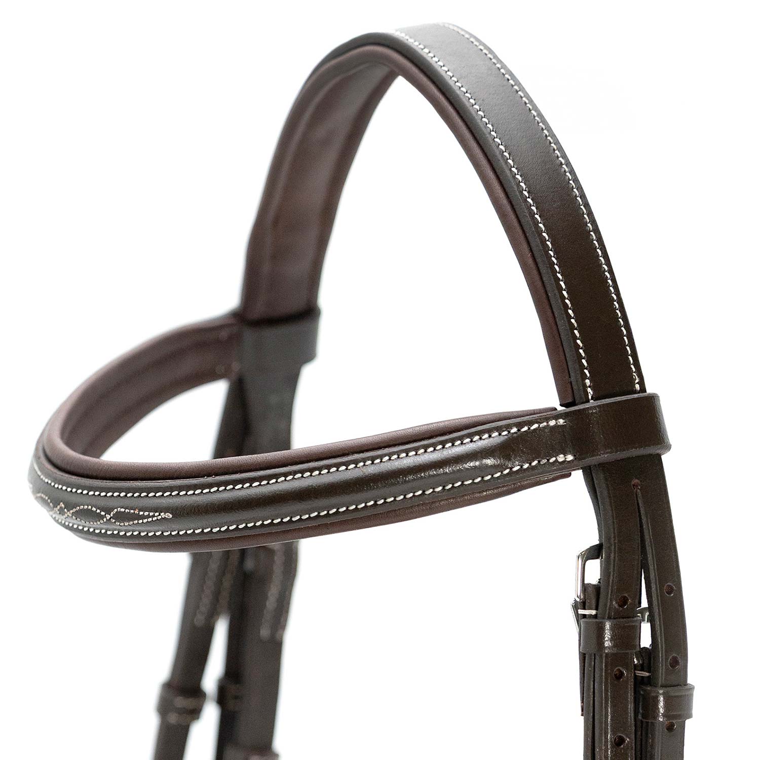 Jeffers Uniquely English "Hampton" Leather Hunter Bridle with Laced Reins for Horses - Image 6