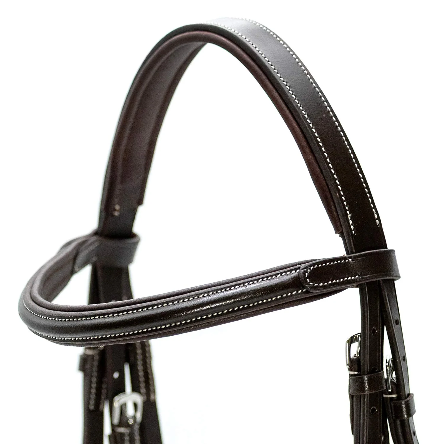 Jeffers Uniquely English Hickstead Figure-8 Bridle with Web Reins for Horses - Image 4