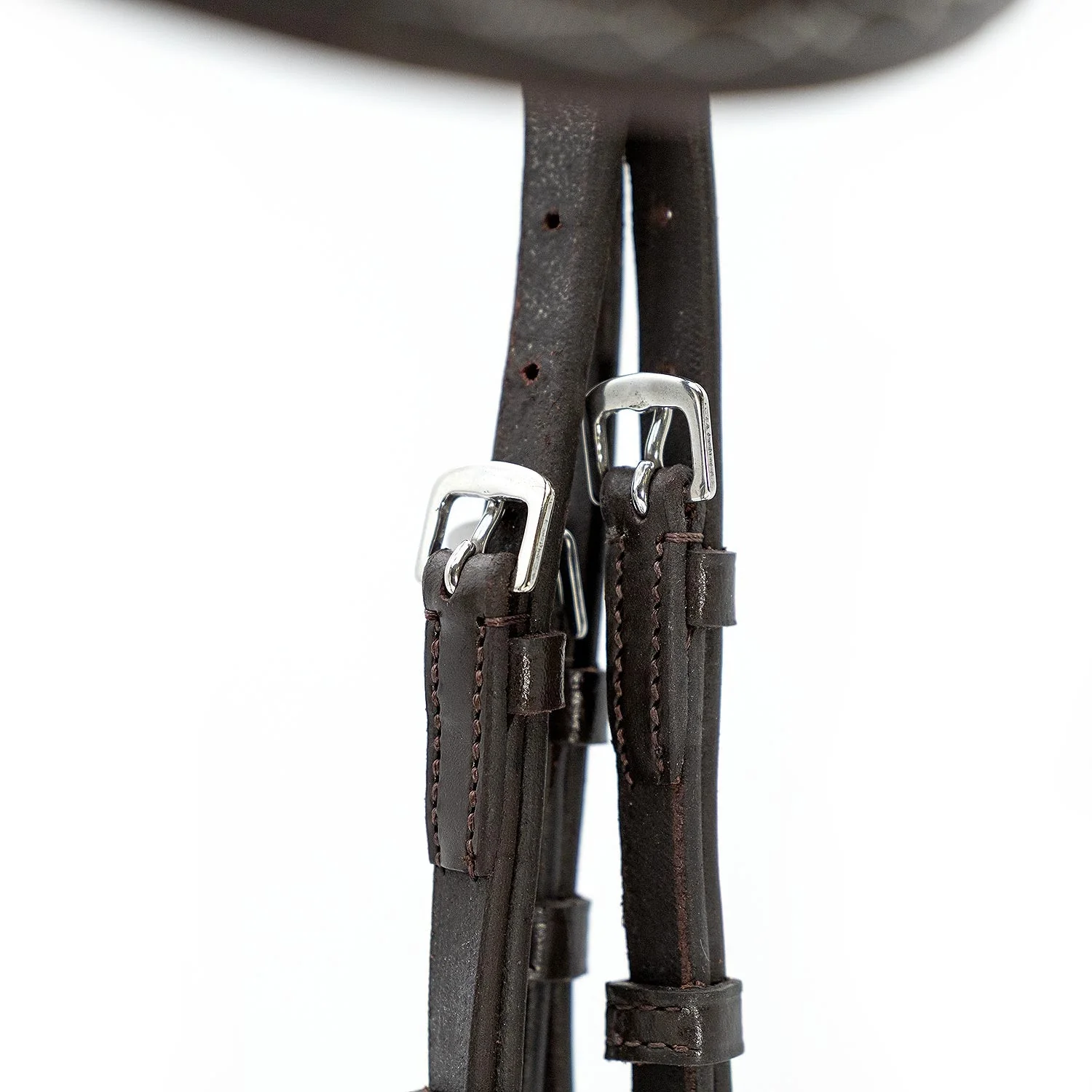 Jeffers Uniquely English "Kentucky" Fancy Stitched Leather Jumping Bridle for Horses - Image 10