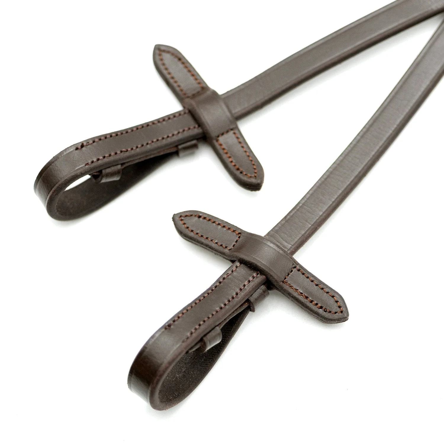 Jeffers Uniquely English Leather Web Reins for Horses - Image 8