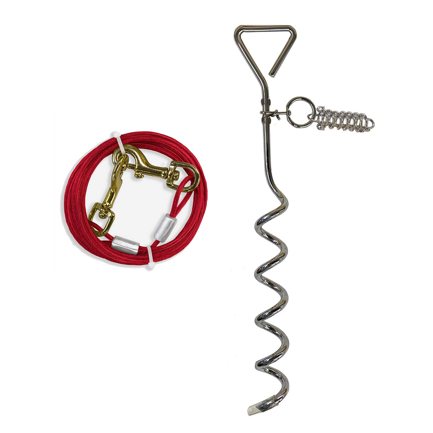 Walk About Tie-Out Dog Spiral Stake, Silver - Image 3