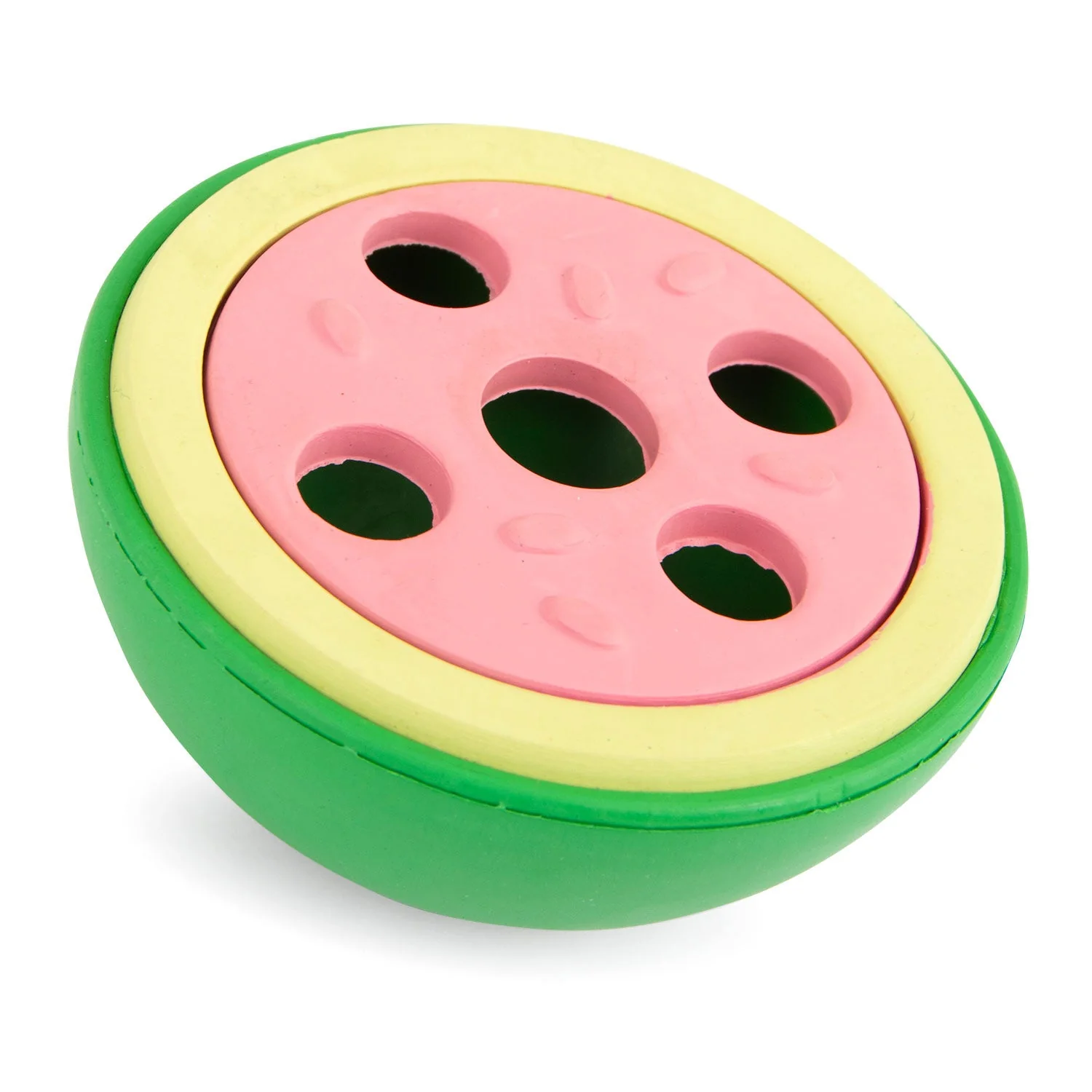 Jeffers Watermelon Natural Rubber Treat Dispensing Dog Dental Chew Toy with Vanilla Scent - Image 7