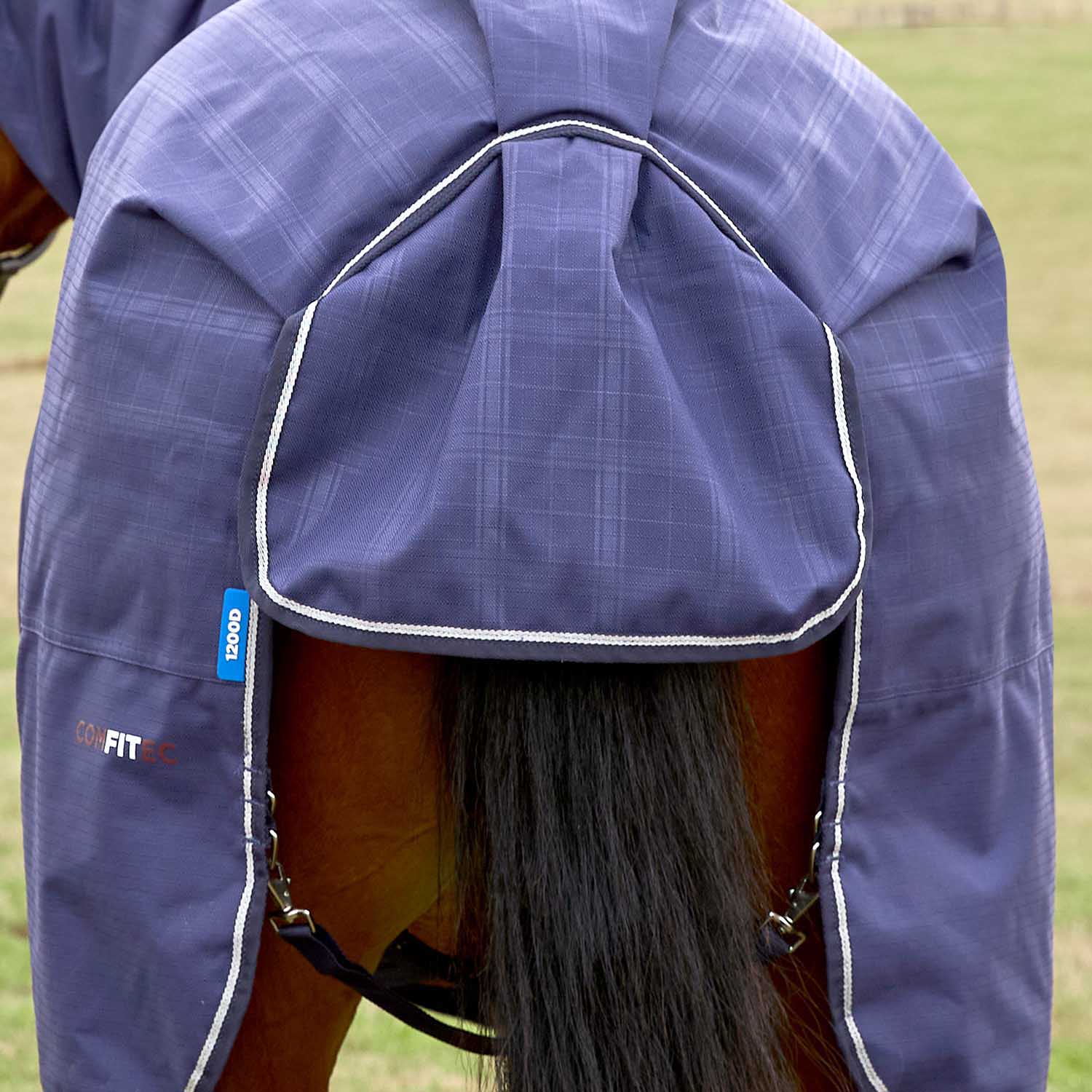 WeatherBeeta ComFiTec Prelim 1200 Denier Medium Weight Waterproof Turnout Blanket for Horses - Standard Neck, Insulated & Durable - Image 4