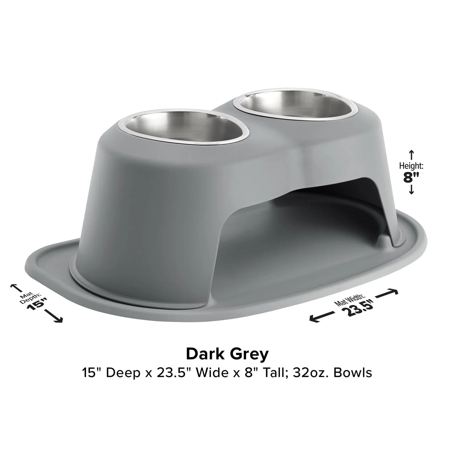 WeatherTech Double High Pet Feeding System, Stainless Steel - Image 16