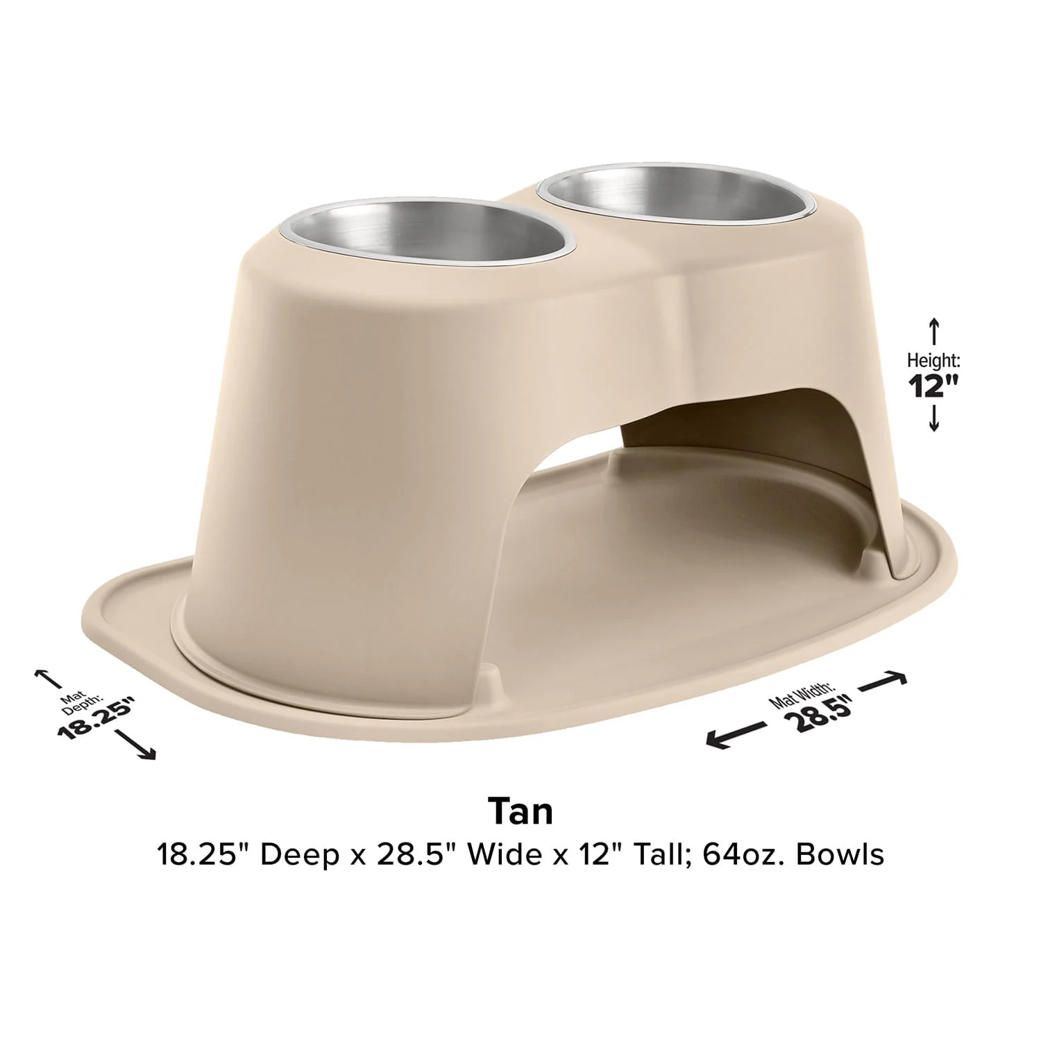 WeatherTech Double High Pet Feeding System, Stainless Steel - Image 31