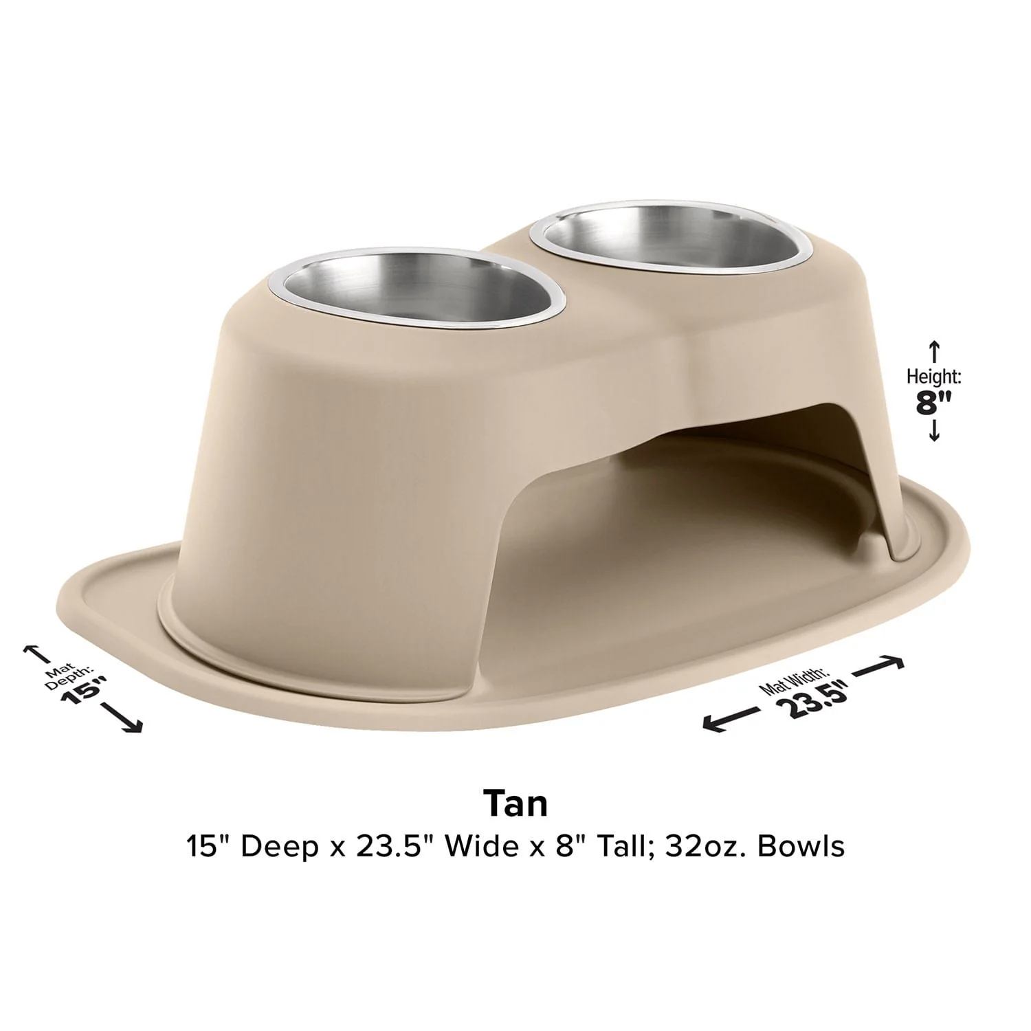WeatherTech Double High Pet Feeding System, Stainless Steel - Image 32