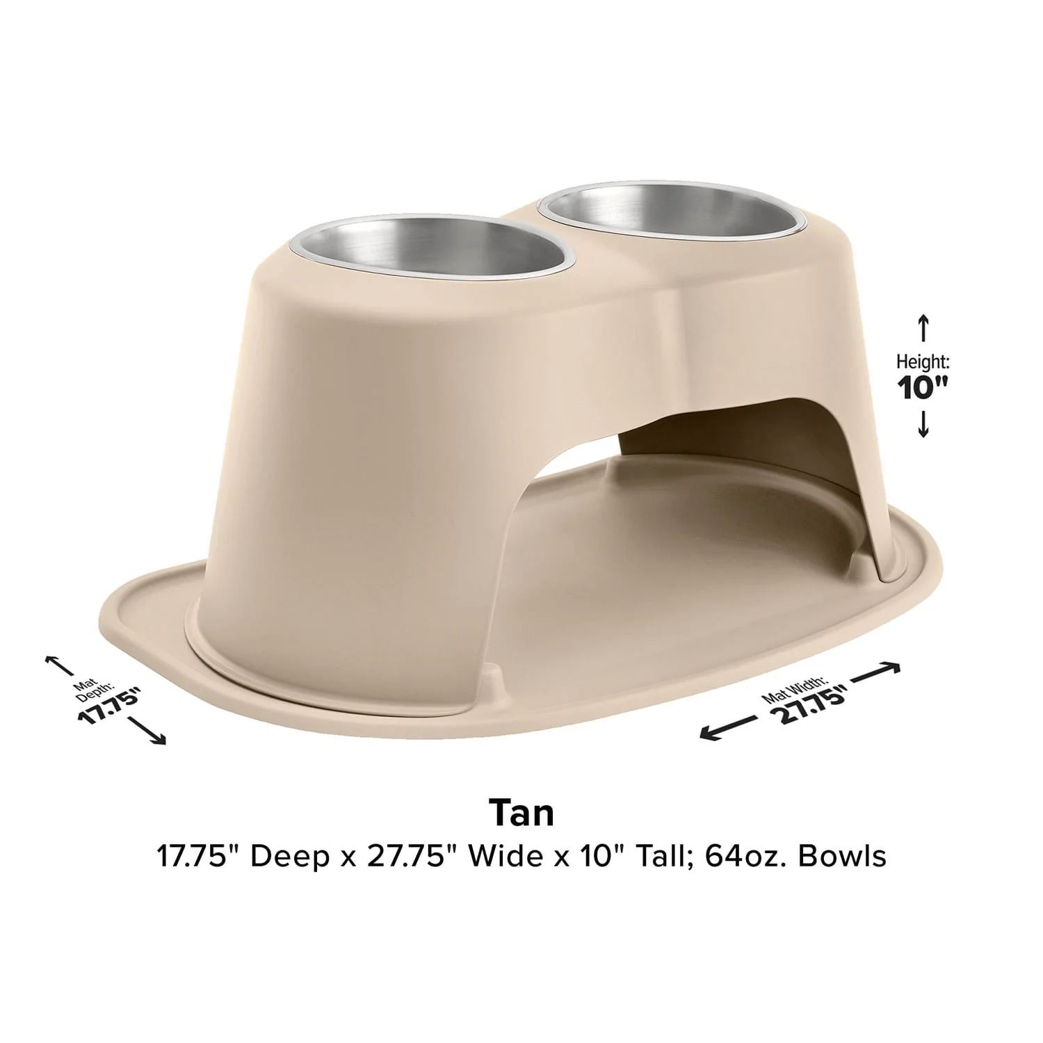 WeatherTech Double High Pet Feeding System, Stainless Steel - Image 33