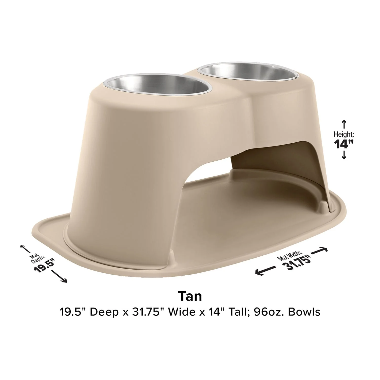 WeatherTech Double High Pet Feeding System, Stainless Steel - Image 34