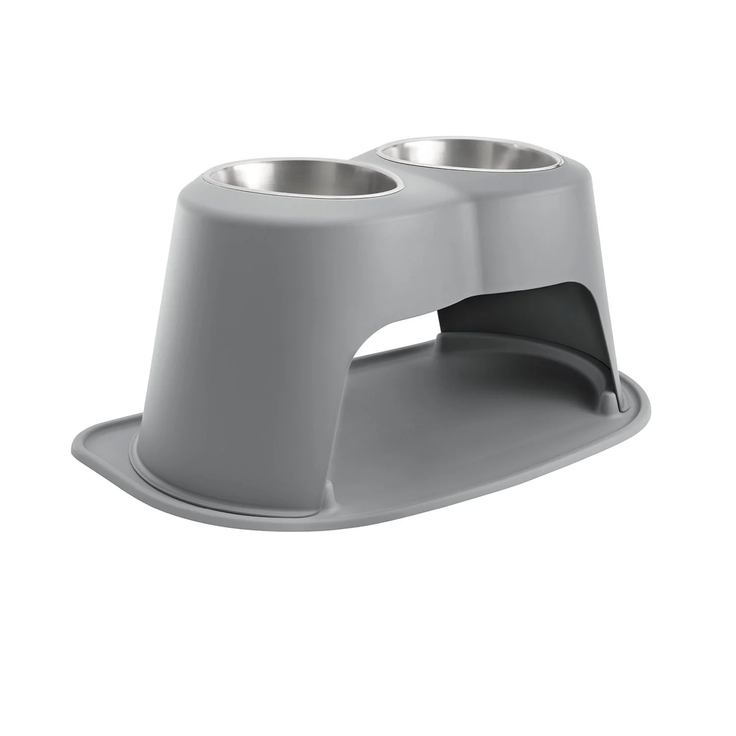 WeatherTech Double High Pet Feeding System, Stainless Steel - Image 5
