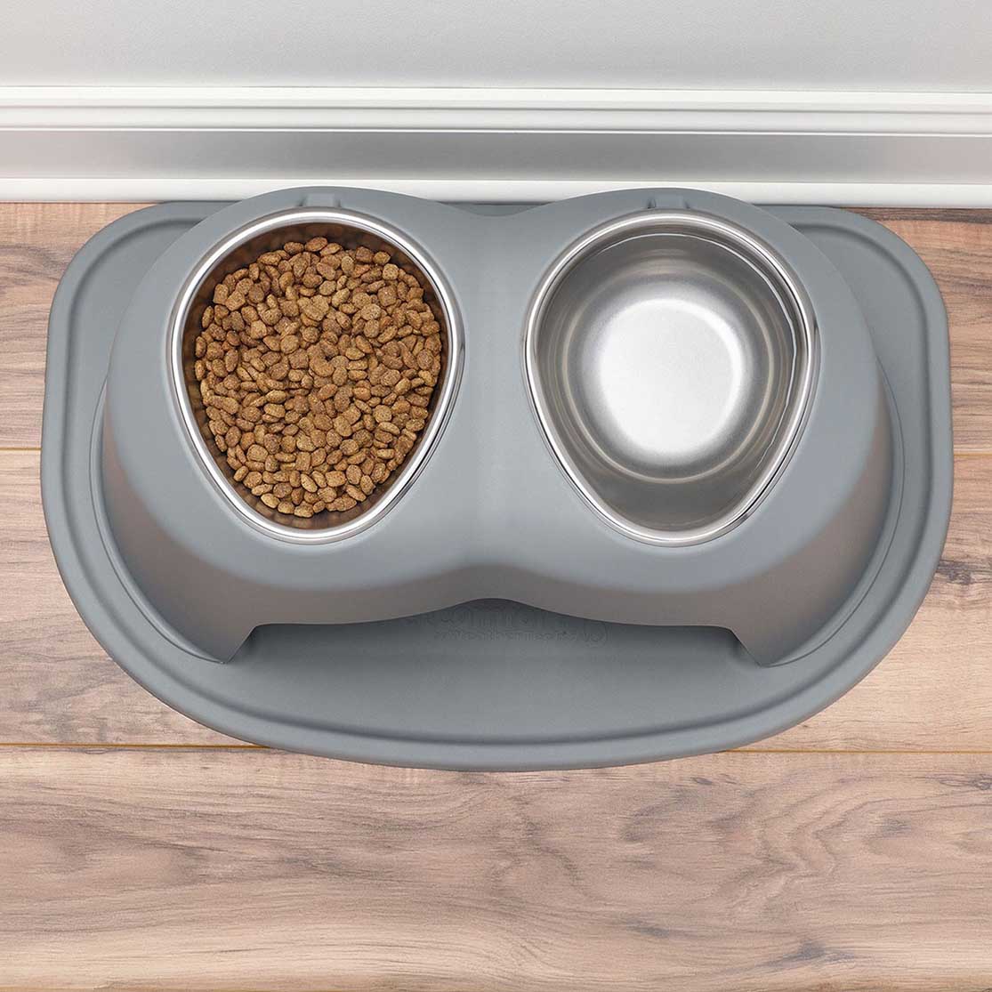 WeatherTech Double High Pet Feeding System, Stainless Steel - Image 6