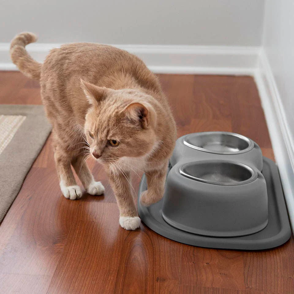 WeatherTech Double High Pet Feeding System, Stainless Steel - Image 7