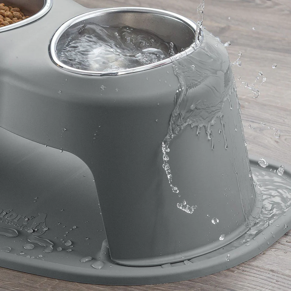 WeatherTech Double High Pet Feeding System, Stainless Steel - Image 9