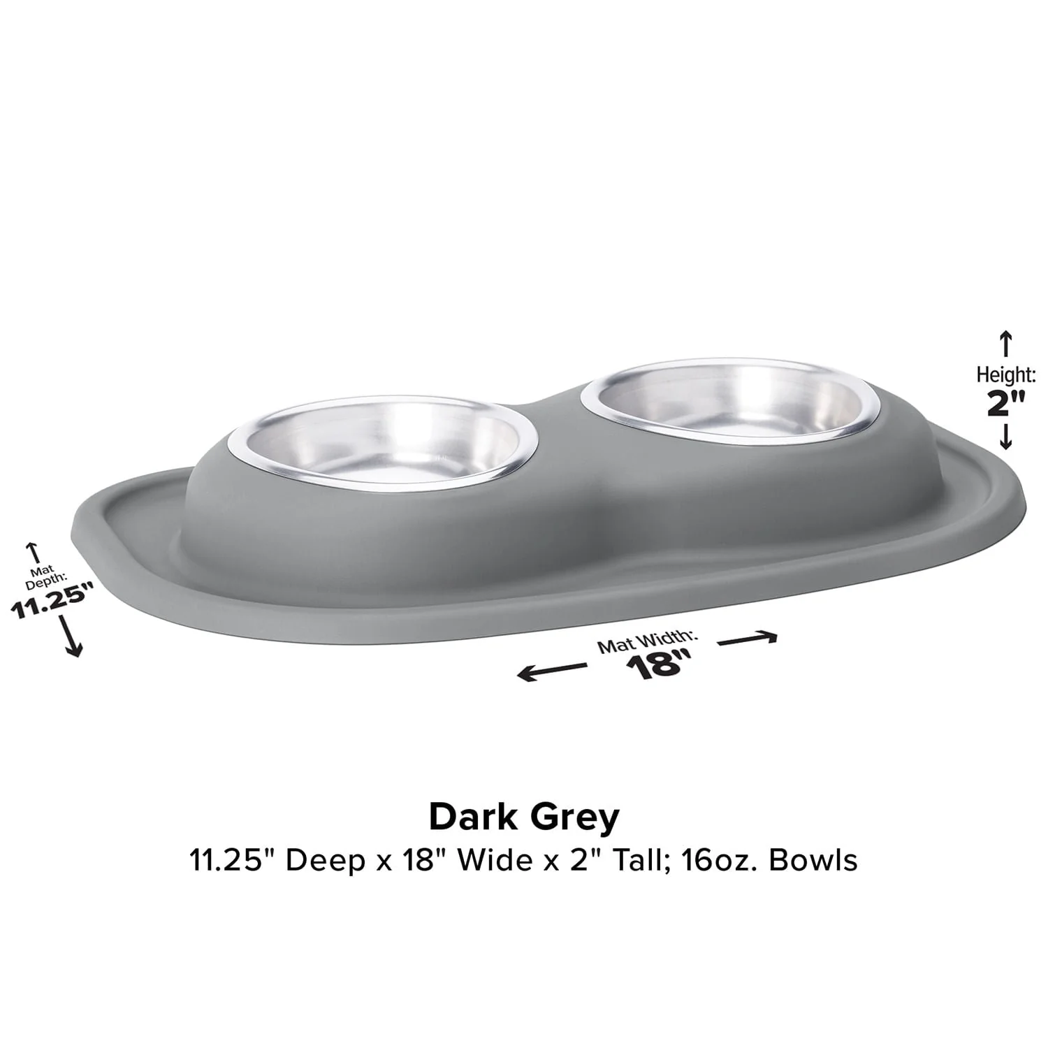 WeatherTech Double Low Pet Feeding System, Stainless Steel - Image 5