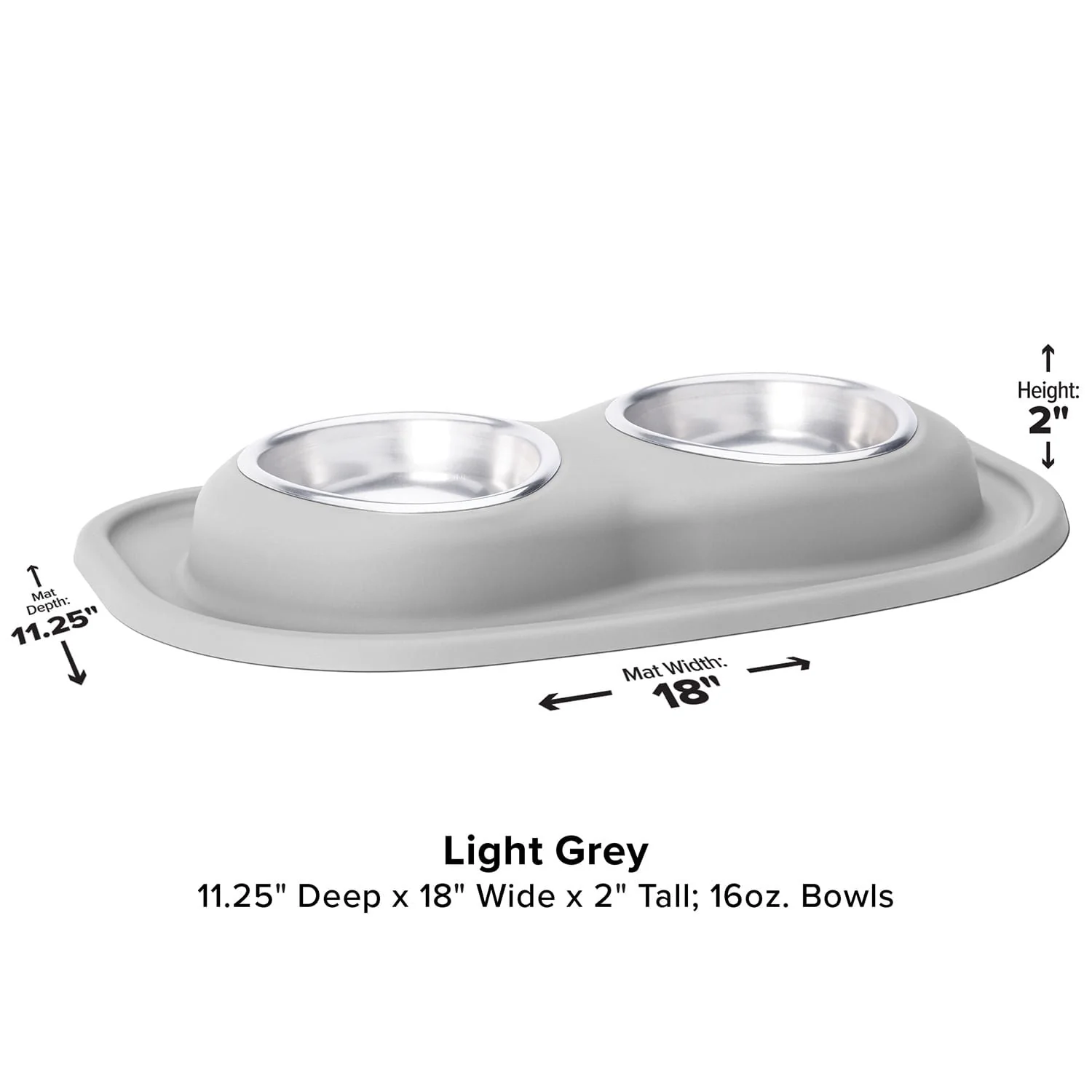 WeatherTech Double Low Pet Feeding System, Stainless Steel - Image 7