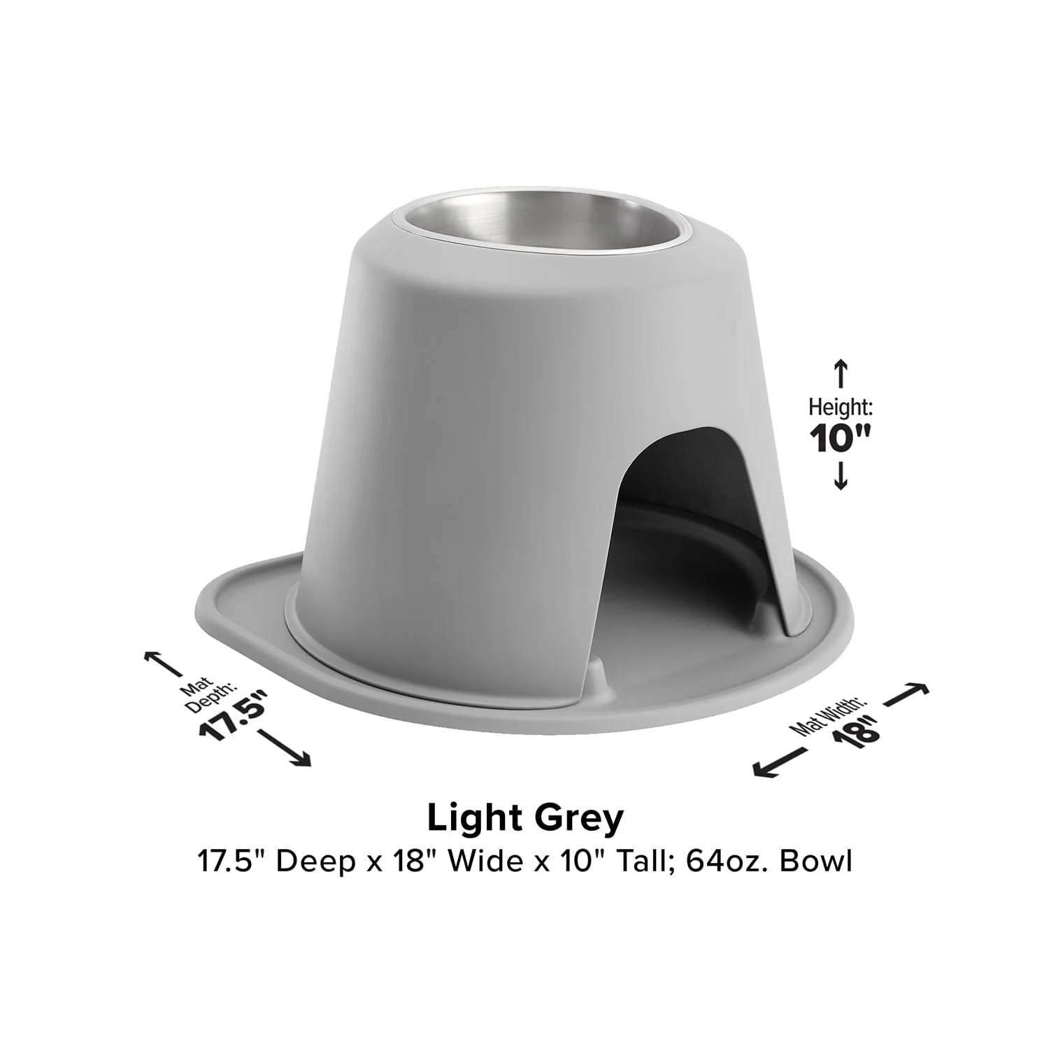 WeatherTech Single High Pet Feeding System, Stainless Steel - Image 11