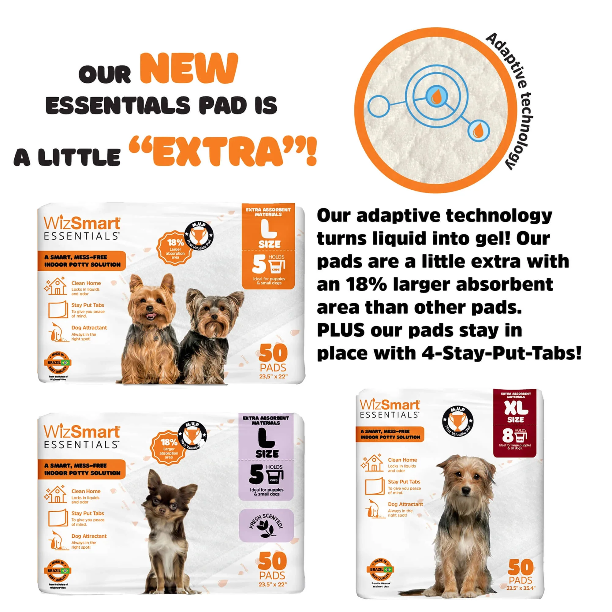 WizSmart Essentials Training Pads with Attractant for Dogs & Puppies, XL - Image 10