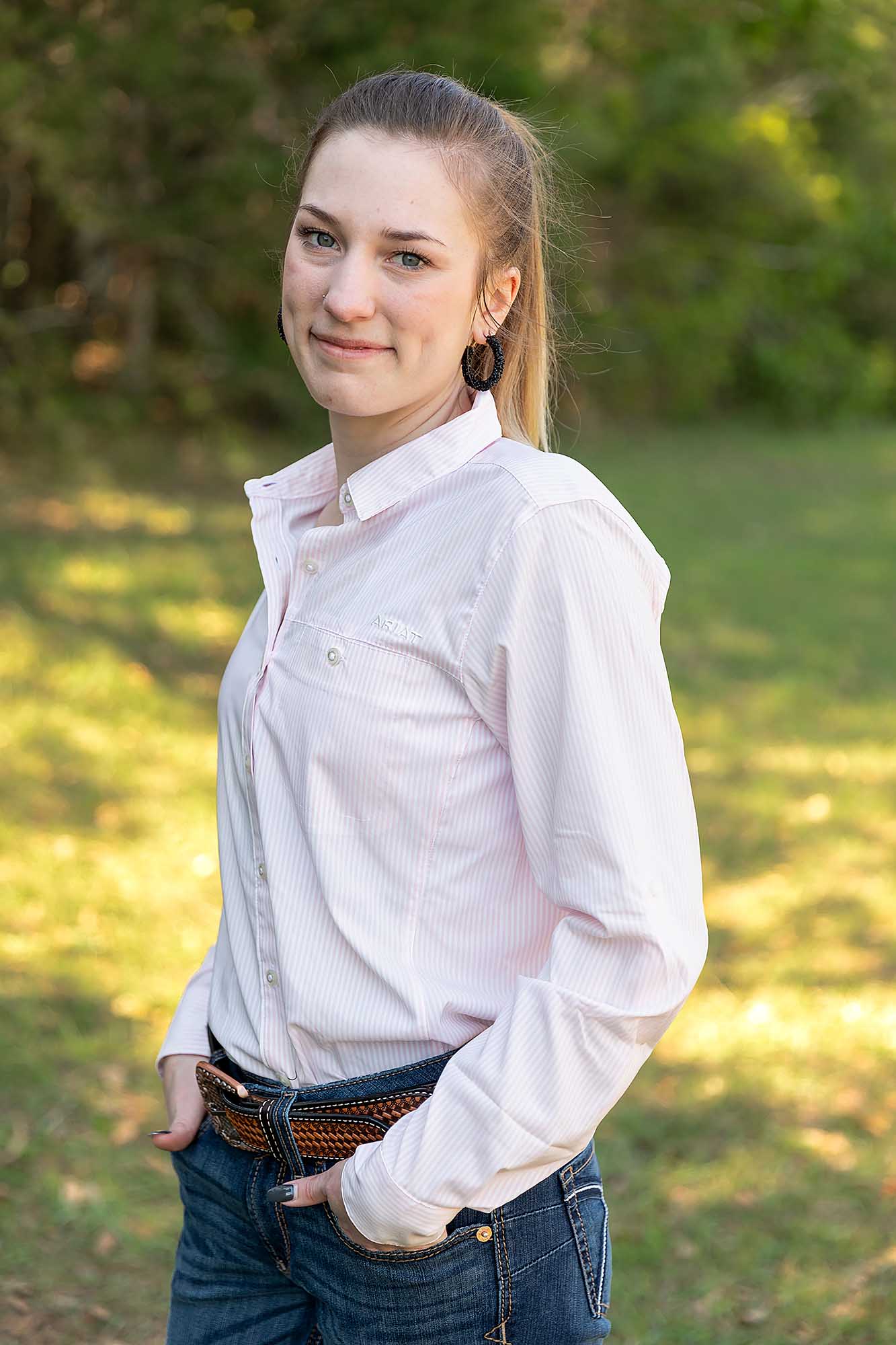 Women's VentTek Stretch Shirt, Strawberry Stripe - Image 9