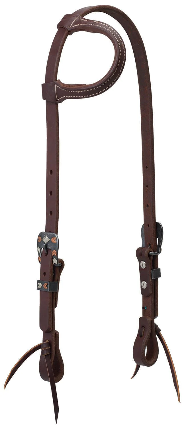Weaver Working Tack Chevron Designer Hardware Sliding Ear Headstall