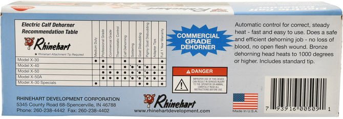 Rhinehart X-50 & X-50A Electric Calf Dehorners & Adaptor Tips for Cattle, Goats, and Lambs - Image 4